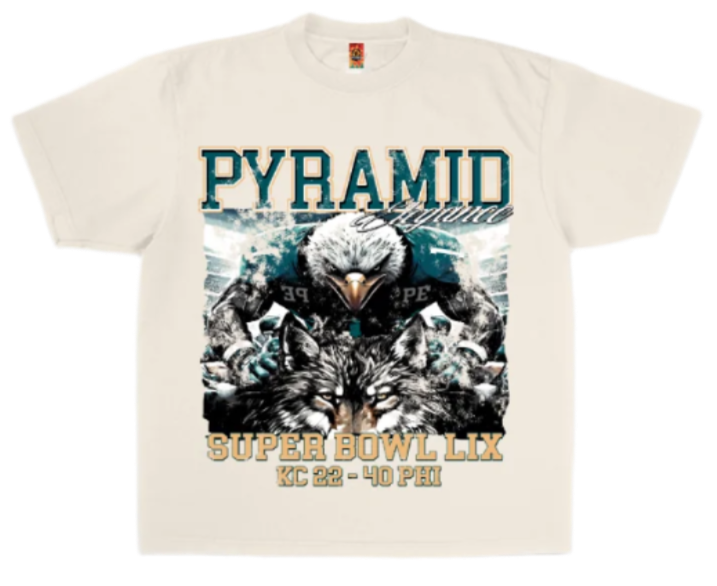 PYRAMID ELEGANCE SUPER BOWL LXI -SHIRT (CREAM)