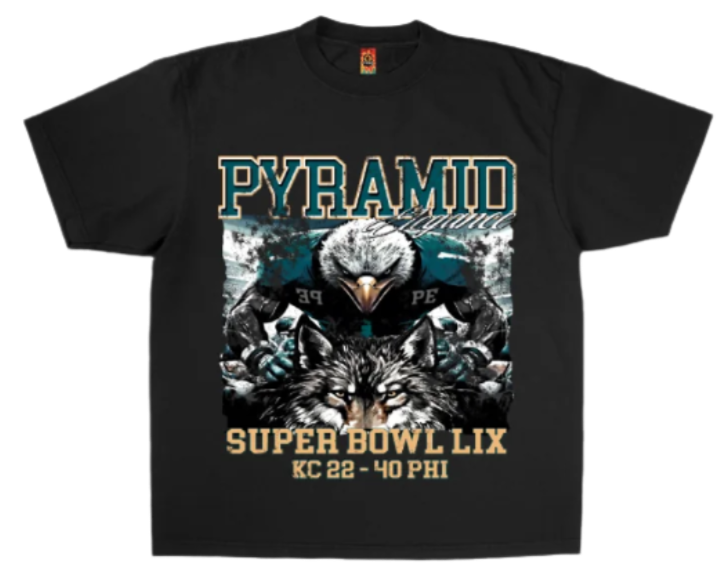 PYRAMID ELEGANCE SUPER BOWL LXI -SHIRT (BLACK)